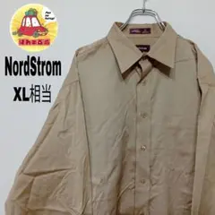 USA古着 NORDSTROM　長袖ボタンシャツXL相当　ブラウン