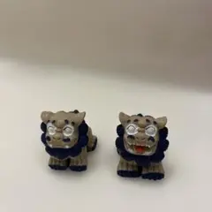 シーサー　置物 青灰色　沖縄お土産