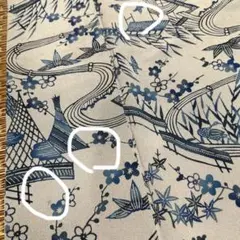 藍型染め小紋着物　正絹
