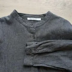 美品【SUNVALLEY】綿麻シャツロングワンピース　　 前開き 羽織