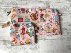 267 訳ありハンドメイドポーチセット☆はいから横丁横町昭和レトロアニマル