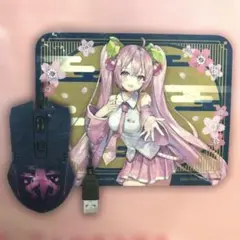 桜ミク　光るマウス＆マウスパッドセットB 初音ミク