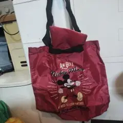 ミッキーマウス エコバッグ 赤