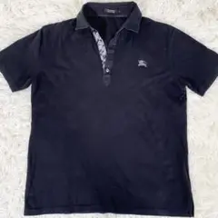 BURBERRY BLACK LABEL 半袖ポロシャツ　M 黒　ノバチェック