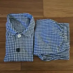 無印良品 【美品】ギンガムチェック 半袖パジャマセット