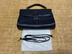 Repute ネイビー LEATHER レザー ハンドバッグ ST刻印あり
