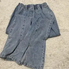 RETROGIRLライトブルーデニムフレアパンツ M レディース　ジーンズ