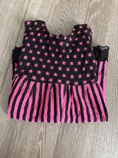 黒とピンクの星柄ワンピース　夏　秋服　90サイズ