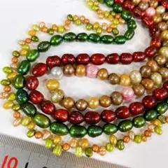 サービス品＊淡水真珠＊カラーパール4本セットa10