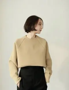 louren crew short knit pullover ベージュ　新品