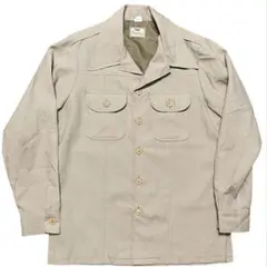 千鳥格子LEVIS　PANATELAベージュ長袖シャツ　L【美品70s】サファリ