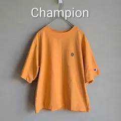 ⭐️Championチャンピオン⭐️ショートスリーブTシャツ オレンジ M 刺繍
