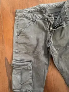 OZOCグレー カーゴパンツ スリムフィット