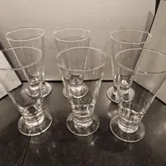 フルート型ガラスグラス6個セット