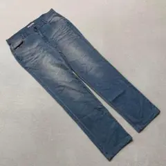 MENZ-STYLE ストレートジーンズブルー ヴィンテージ加工 LLサイズ