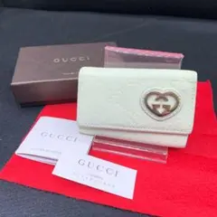 GUCCI グッチ 白 ホワイト 6連キーケース