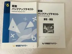 早稲田アカデミー　算数　小6 バックアップテキスト