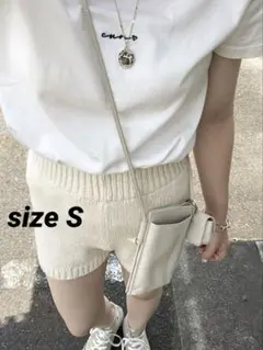 ZARA ニットショートパンツ　タグ付き　S