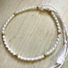 ミサンガアンクレット《白》