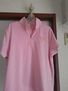 Kolwin ピンク ハーフジップシャツ
