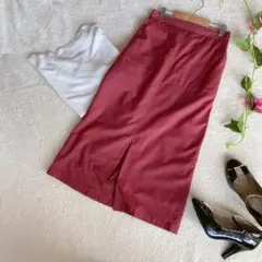 VIS ビス タイトスカート スリット入り ロングスカート ミディ丈