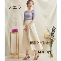 セール☘️ノエラ　オフホワイト　美人百花　刺繍　穴あきレース　はしごレース