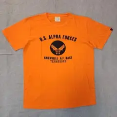 U.S. ALPHA FORCES Tシャツ X-LARGE オレンジ