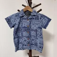 BREEZE ブリーズ ペイズリー柄 半袖 アロハシャツ キッズ110cm