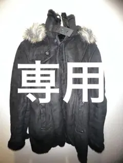 ROUSHATTE フード付きモッズコート 黒 Roushatte - フード付きコートの通販 by M's closet's shop