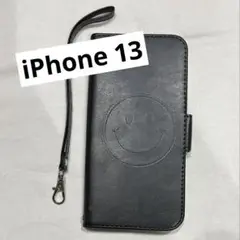 新品 訳あり iPhone 13ケース カバー 手帳型 ブラック 黒