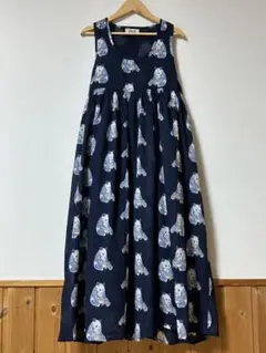 CUA collection 可愛いパンダ柄　インド綿ワンピース