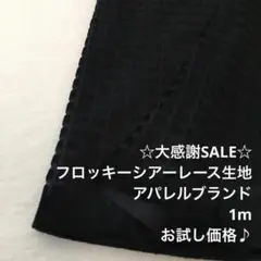 S2L/5483-02◆1m 感謝祭/ポリレーヨン混フロッキーシアーレース生地