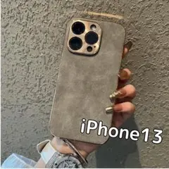 【セール】iPhone13 ケース カバー レザー ヴィンテージ風 無地 韓国