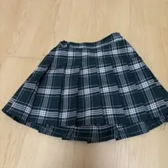 グローバルワーク　120 チェック柄プリーツスカート （ショートパンツ付き)