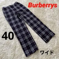 ✨Burberrys✨バーバリーズ ウールチェックパンツ カジュアル ブラック系