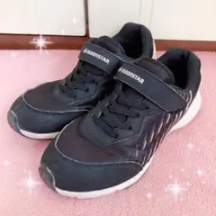 ☆moonstar☆ジュニアスポーツスニーカー☆ 23cmEEブラック☆