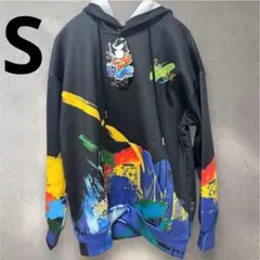 パーカー　フード　派手　柄　ストリート　プルオーバー　Sサイズ