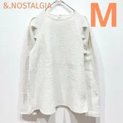 【極美品】&.NOSTALGIA M ホワイト　カットソー　正装やプライベート◎