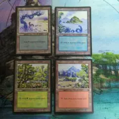 MTG　初代アリーナランド　沼　森　島　山　4種まとめ売り