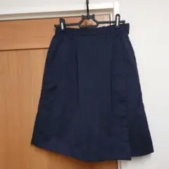 ネイビー ストライプ キュロット　キュロットスカート　作業用　作業着　事務服