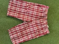 Kappa 赤と白のチェック柄パンツ サイズ82