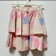MILK 美品 ハート柄 フリルスカート