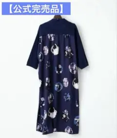 【最終お値下げ・公式完売品】ふりふ　猫花柄ロング丈　カーディガン