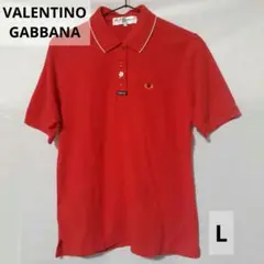 VALENTINO GABBANA 赤 ポロシャツ 半袖 L