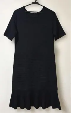 【未使用】 黒 ワンピース 半袖 Lサイズ