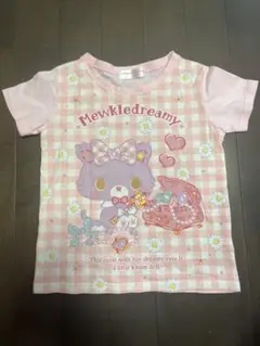 ⭐️Mewkledreamy チェック柄 Tシャツ ピンク 110