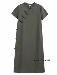 チャイナワンピ　チャイナ服ワンピ　チャイナドレス風　チャイナ風　ロングワンピース
