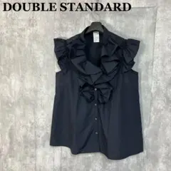 DOUBLE STANDARD フリル ノースリーブ シャツブラウス 38