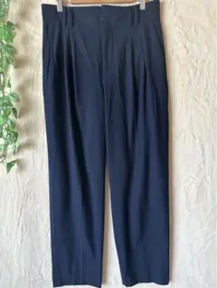 a845【ザラ】ZARA テーパードパンツ スラックス ネイビー