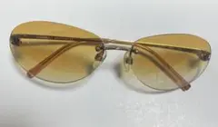 CHANEL オレンジレンズ サングラス ゴールド